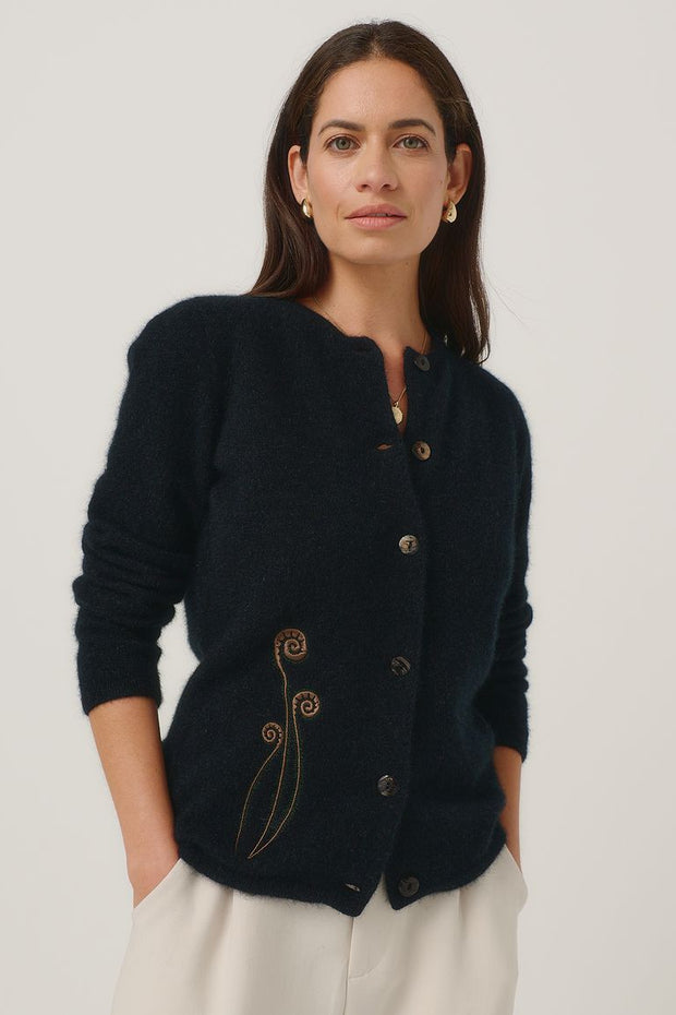 Womens Frond Cardi Jet 100395