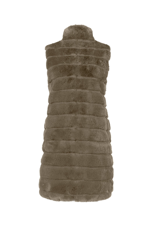 Womens Loobies Story Luna Gilet  Taupe LS2981