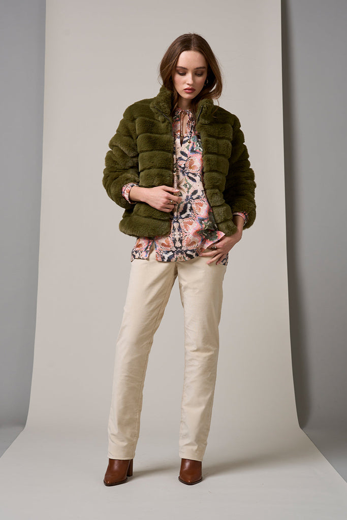 Womens Loobies Story Luna Jacket Olive LS2982