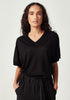 Womens Camille V Tee Black 100110VN