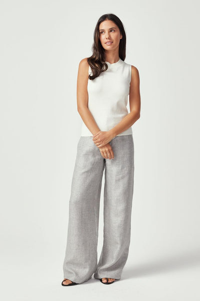 Womens Arlee Singlet White Linen 100358Vn