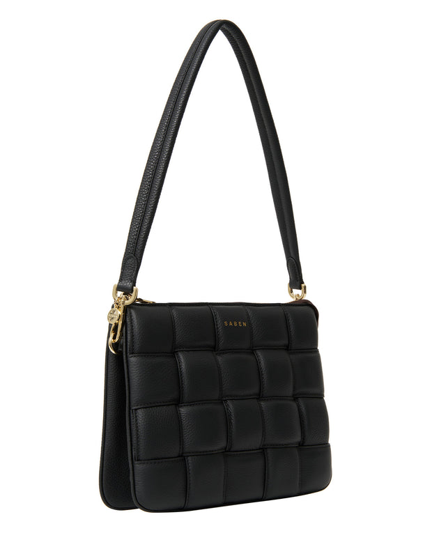 Matilda Shoulder Bag - Black Woven