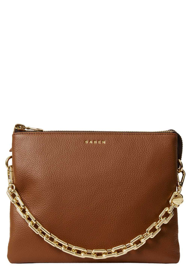 Matilda Crossbody Bag - Tan + Chunky Chain