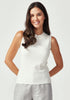 Womens Arlee Singlet White Linen 100358Vn