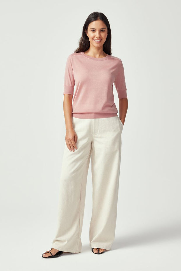Womens Tenera Knit Tee Rosewood 10001VN
