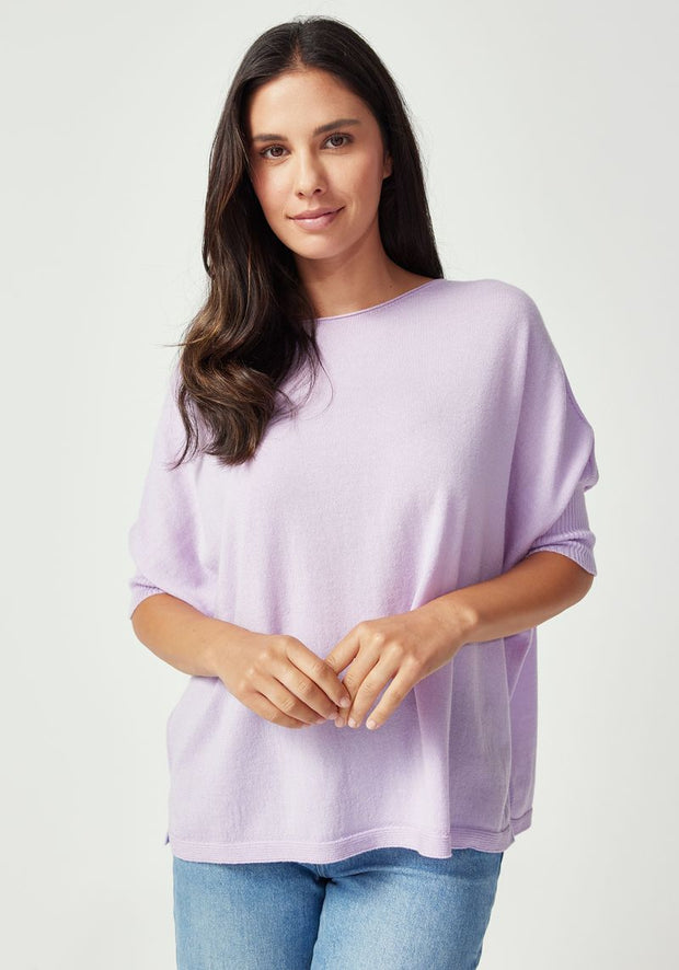 Womens East Knit Tee Fleur Violet 1843