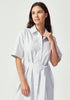 Womens Manon Dress Lilac Green Stripe 600191