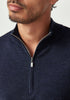 Mens Bay Half Zip-Dark Navy/Ecru -100345VN