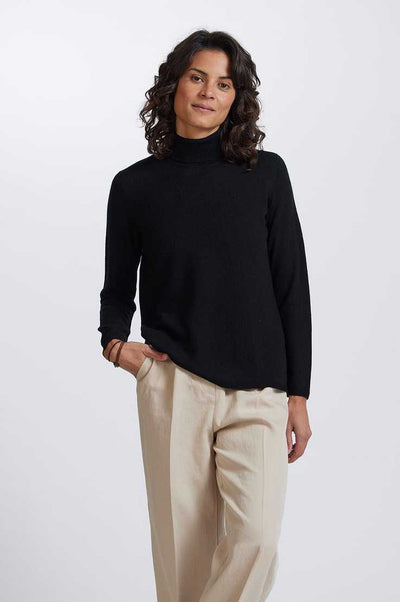 Womens Polo Neck Jumper