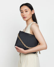 Matilda Crossbody Bag - Black+Chunky Chain