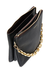 Matilda Crossbody Bag - Black+Chunky Chain