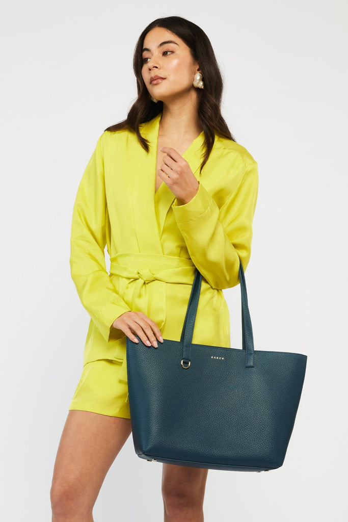 Tilbury Shoulder Bag - Ocean + Bronze Foil