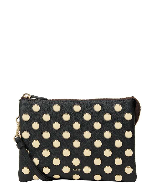 Tilly's Big Sis Crossbody Bag - Black + Gold Stud