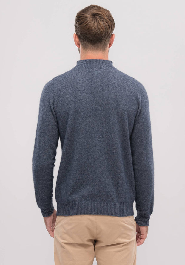 Mens Cassum Half Zip Sweater- Storm