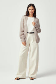 Womens Linden Cardi Natural Clay 100380