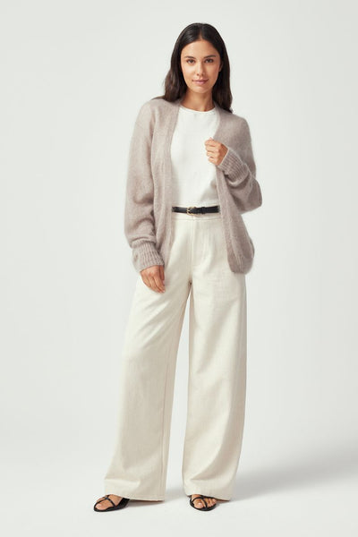 Womens Linden Cardi Natural Clay 100380