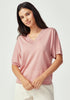 Womens Camille V Tee Rosewood 100110VN