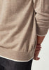 Mens Miles Crew Sweater Cobblestone/Ecru  100184
