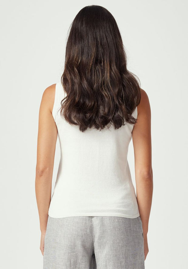 Womens Arlee Singlet White Linen 100358Vn