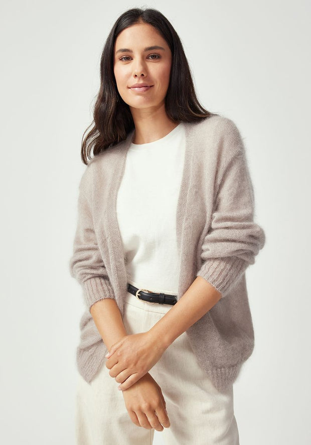 Womens Linden Cardi Natural Clay 100380