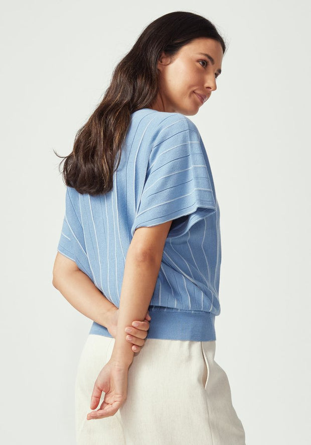 Womens Flo Top SkyBlue/WhiteLinen 100361VN