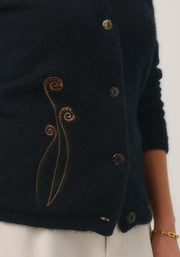 Womens Frond Cardi Jet 100395
