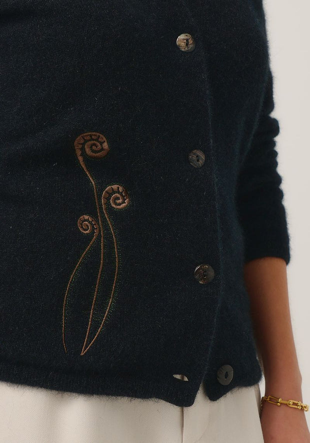 Womens Frond Cardi Jet 100395