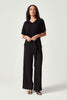 Womens Camille V Tee Black 100110VN