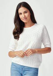 Womens Belle Knit Tee Cloud 100356