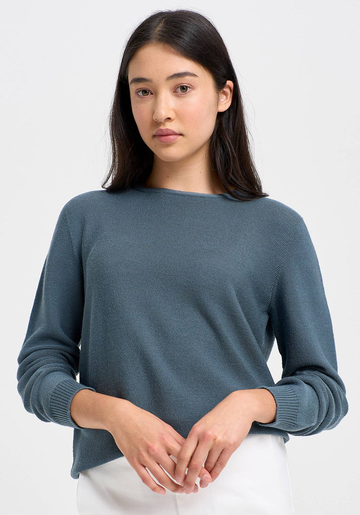 Womens Stitch Sweater Bluestone 1859