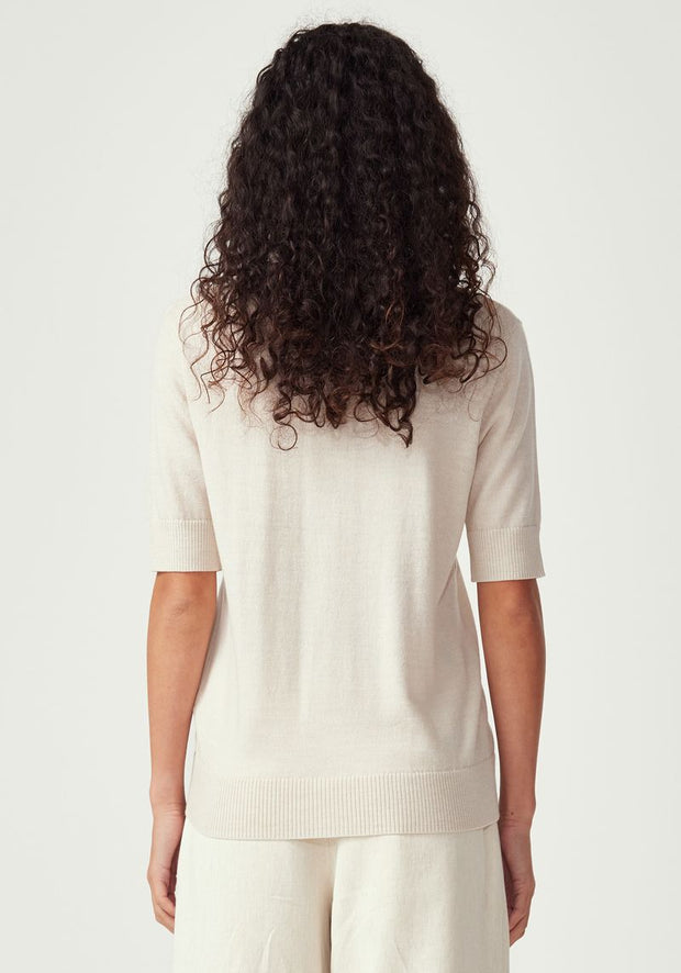 Womens Orna Knit Cardi Ecru 100359Vn