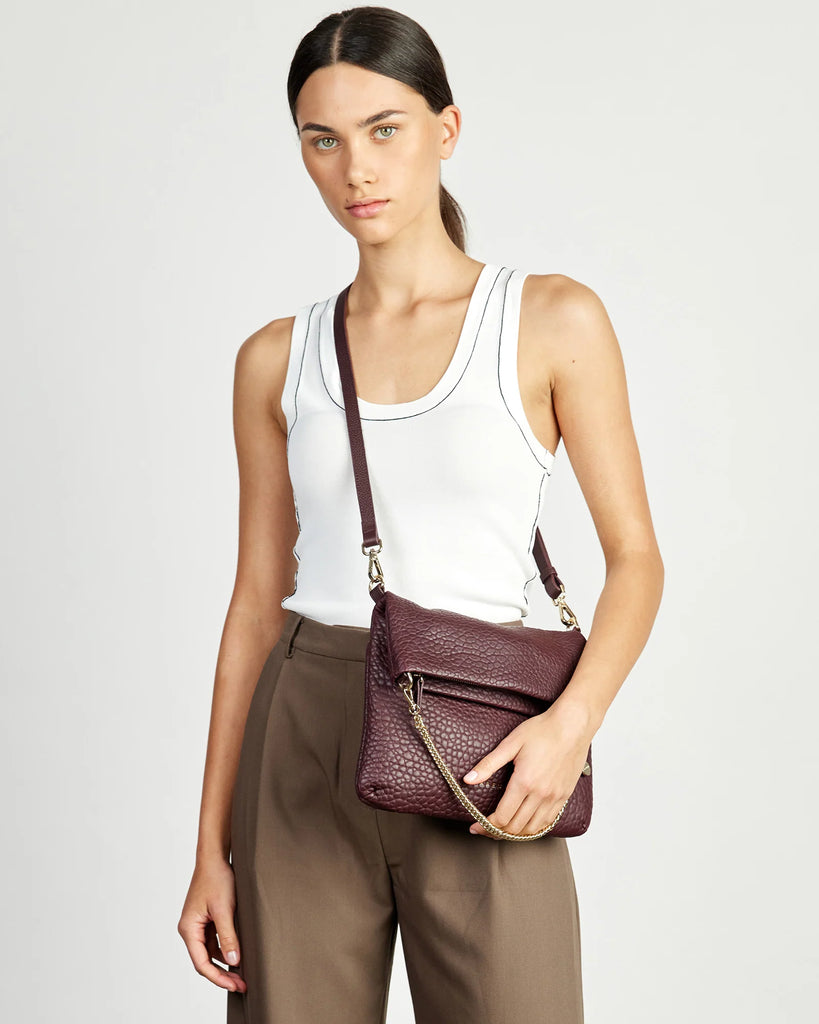 Daria Shoulder Bag-Merlot Bubble