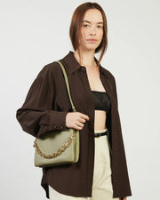 Matilda Crossbody Chunky Chain Eucalyptus