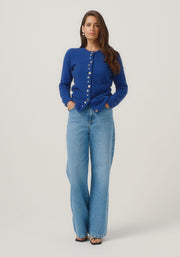 Womens Shell Cardigan Dusty Blue 1736