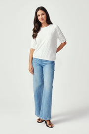 Womens Belle Knit Tee Cloud 100356