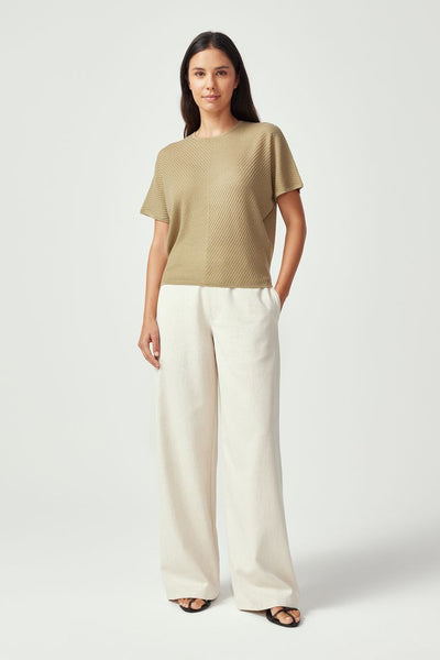 Womens Haze Knit Top Aloe 100357VN