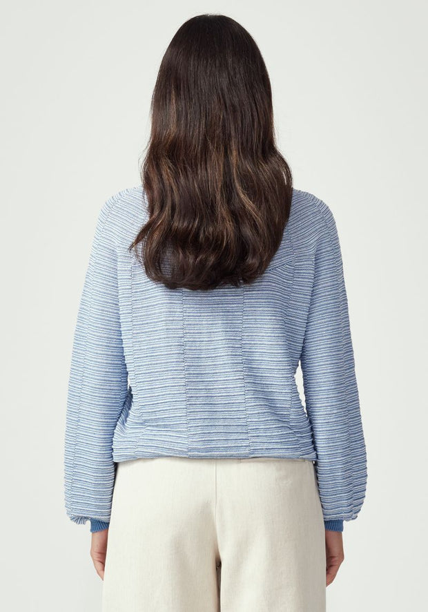 Womens Saki Stripe Sweater Cloud/Lakeside 100366