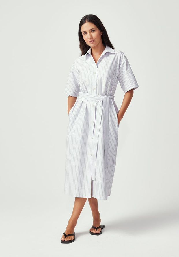 Womens Manon Dress Lilac Green Stripe 600191