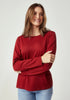 Womens Essential Crew Bordeaux 6874