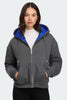 Women Fuse Reversible Hoodie Anchor Grey/Azurite Blue  1507W