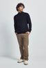 Mens Finn Merino Zip Sweater Deep Blue 100083