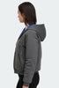 Women Fuse Reversible Hoodie Anchor Grey/Azurite Blue  1507W