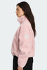 Womens Simcoe Zip Up Fleece Sweater Jacket Bloom Pink White Disc  1101WW