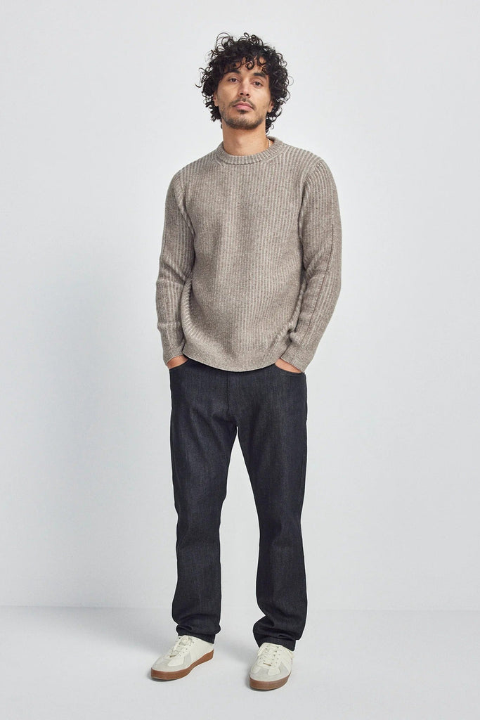 Mens Carson Sweater Totara/Ecru 100404