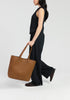 Carter Tote  Tan + Tan Chain Print