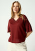 Womens Camille V Tee Scarlet Rust 100110VN
