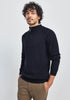 Mens Finn Merino Zip Sweater Deep Blue 100083