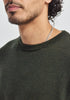 Mens Miles Crew Sweater Deep Forest/Ecru 100184