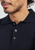 Mens Kai Long Sleeve Polo Deep Blue 100408
