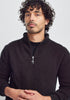 Mens Estuary Half Zip Chocolate/Slate 1500